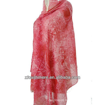 cashmere silk worsted printed shawl
